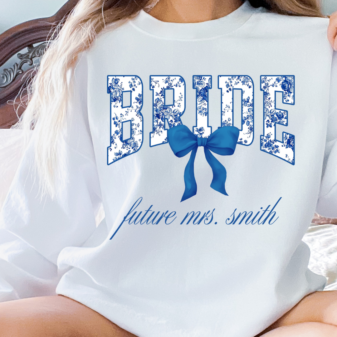 Personalized Floral Bride Tee