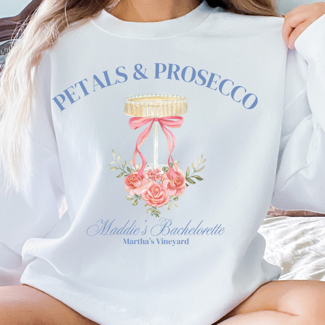 Petals + Prosecco Personalized Party Tees