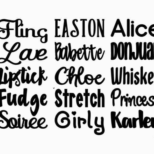 Add Extra Font Lines To Your Order