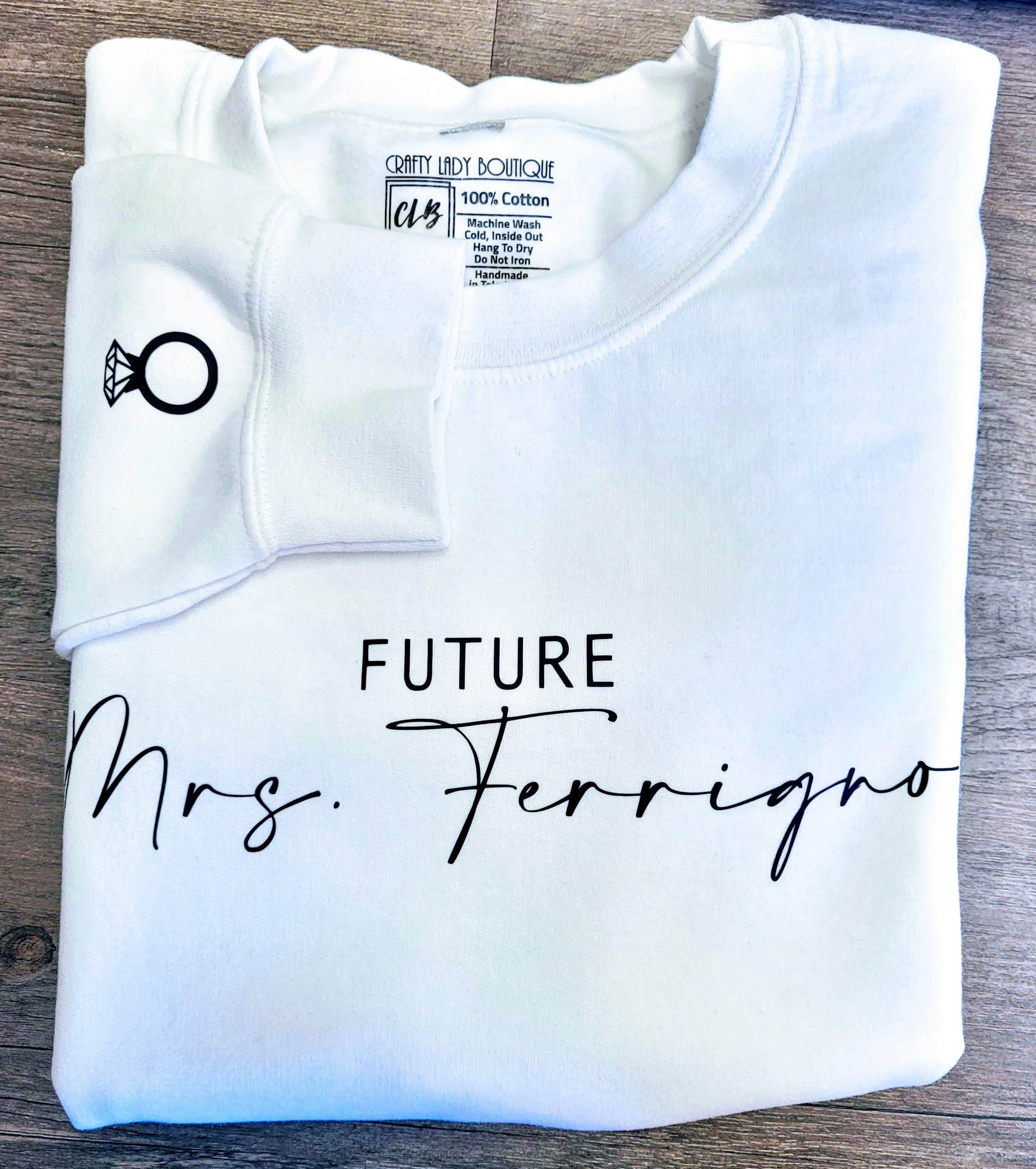 Personalized Future Mrs. Sweatshirt for the newly engaged Bride to Be