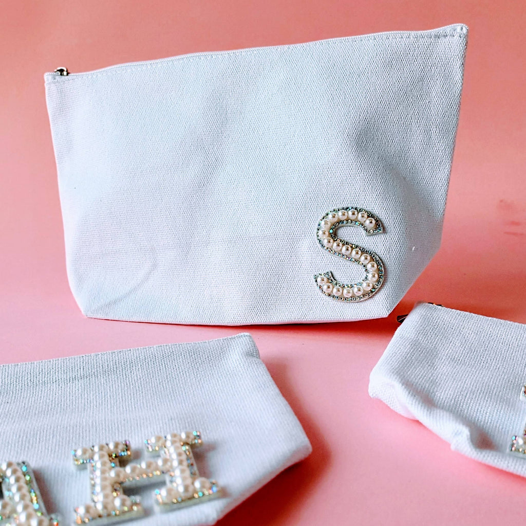 Pearl Patch Makeup Bag