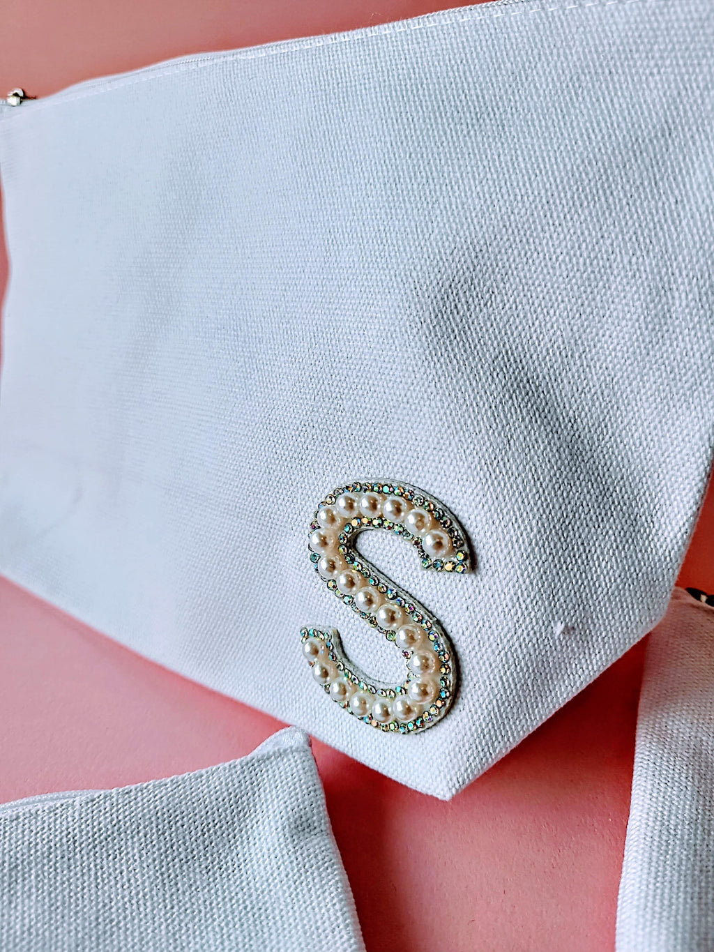 Pearl Patch Makeup Bag