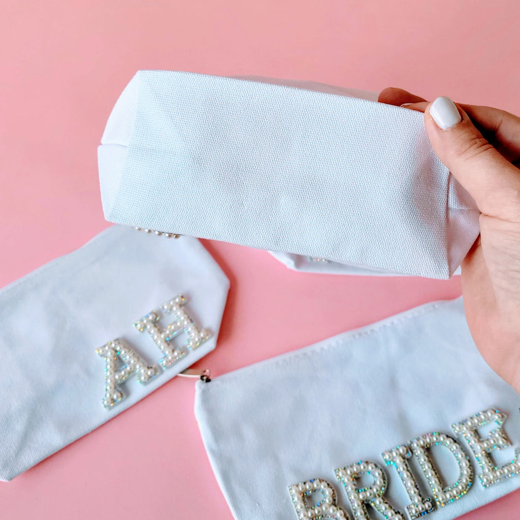 Pearl Patch Makeup Bag