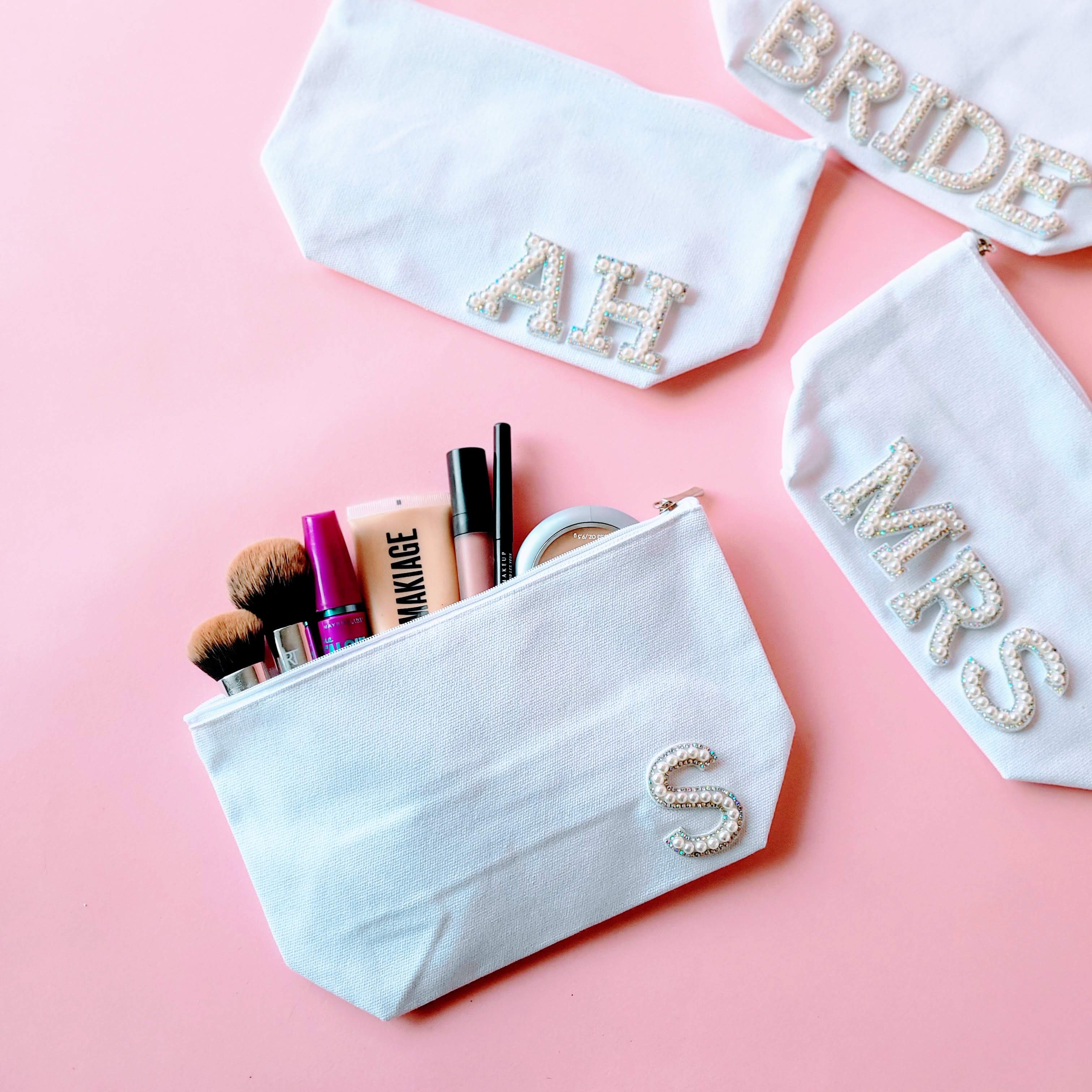 Pearl Patch Makeup Bag