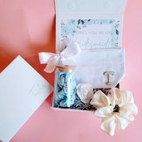Blue + White Boho Bridesmaid proposal gift set