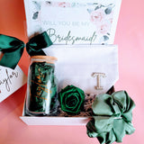 Green Bridesmaid proposal gift set
