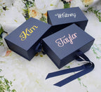 Personalized Navy Gift Box with Bow