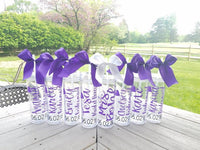 Personalized Tumbler with Straw and Bow, Wedding Party Gifts