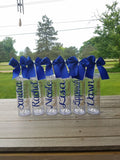 Personalized Tumbler with Straw and Bow, Wedding Party Gifts